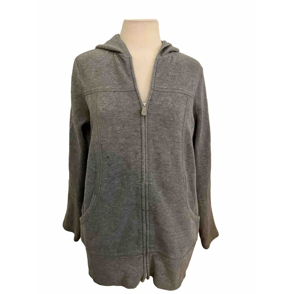 Tommy Bahama Jacket Sz M Gray Full Zip 2pocket full sweat Women's